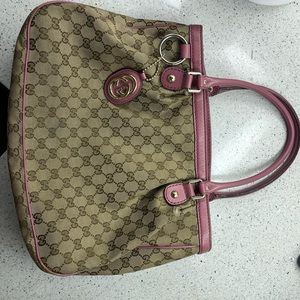 pink gucci monogram purse